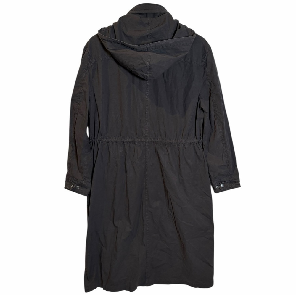James Perse Black Hooded Utility Parka Minimalist Long Coat Size 1 (Small) - Picture 2 of 10